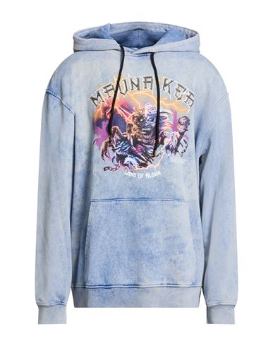 Man Sweatshirt Slate blue Size L Cotton
