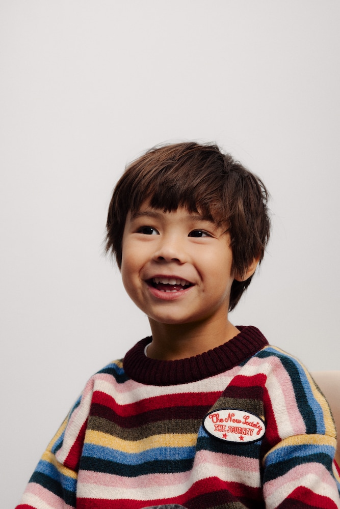 Root striped wool-blend sweater