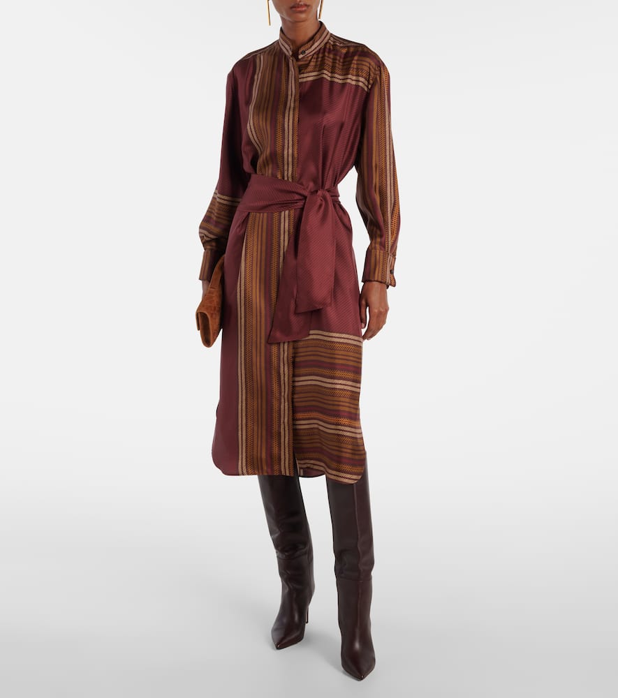 Pietre printed silk wrap dress