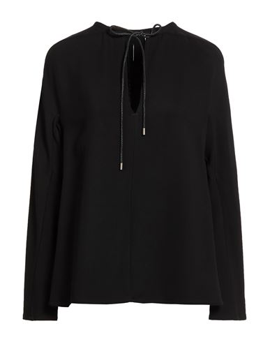 Woman Top Black Size 2 Viscose, Calfskin