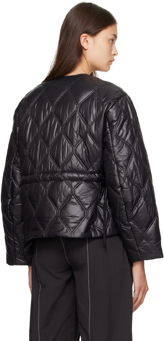 Black quilted jacket