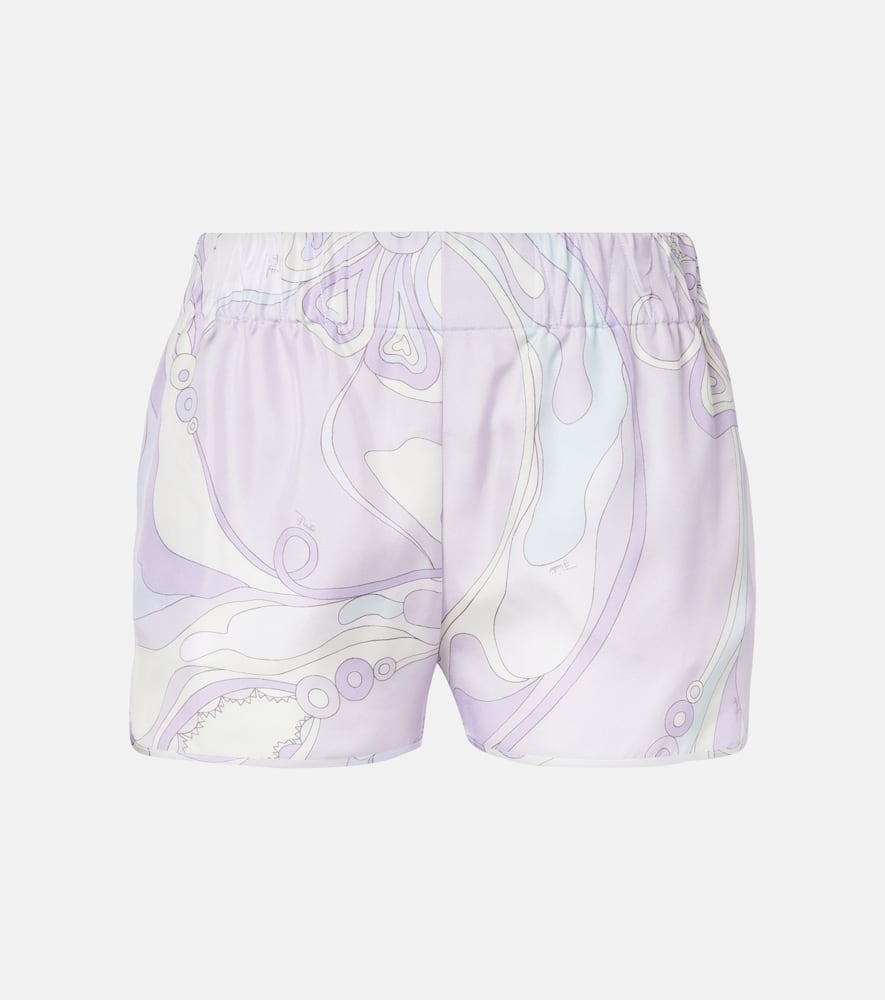 Orchidee low-rise silk twill shorts