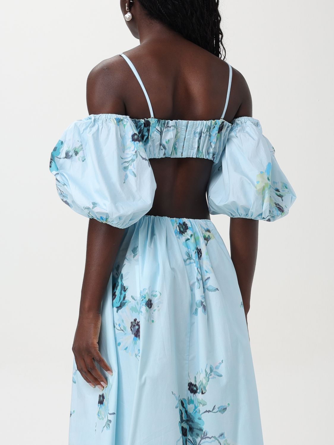 Lightburst floral-print top - Blue