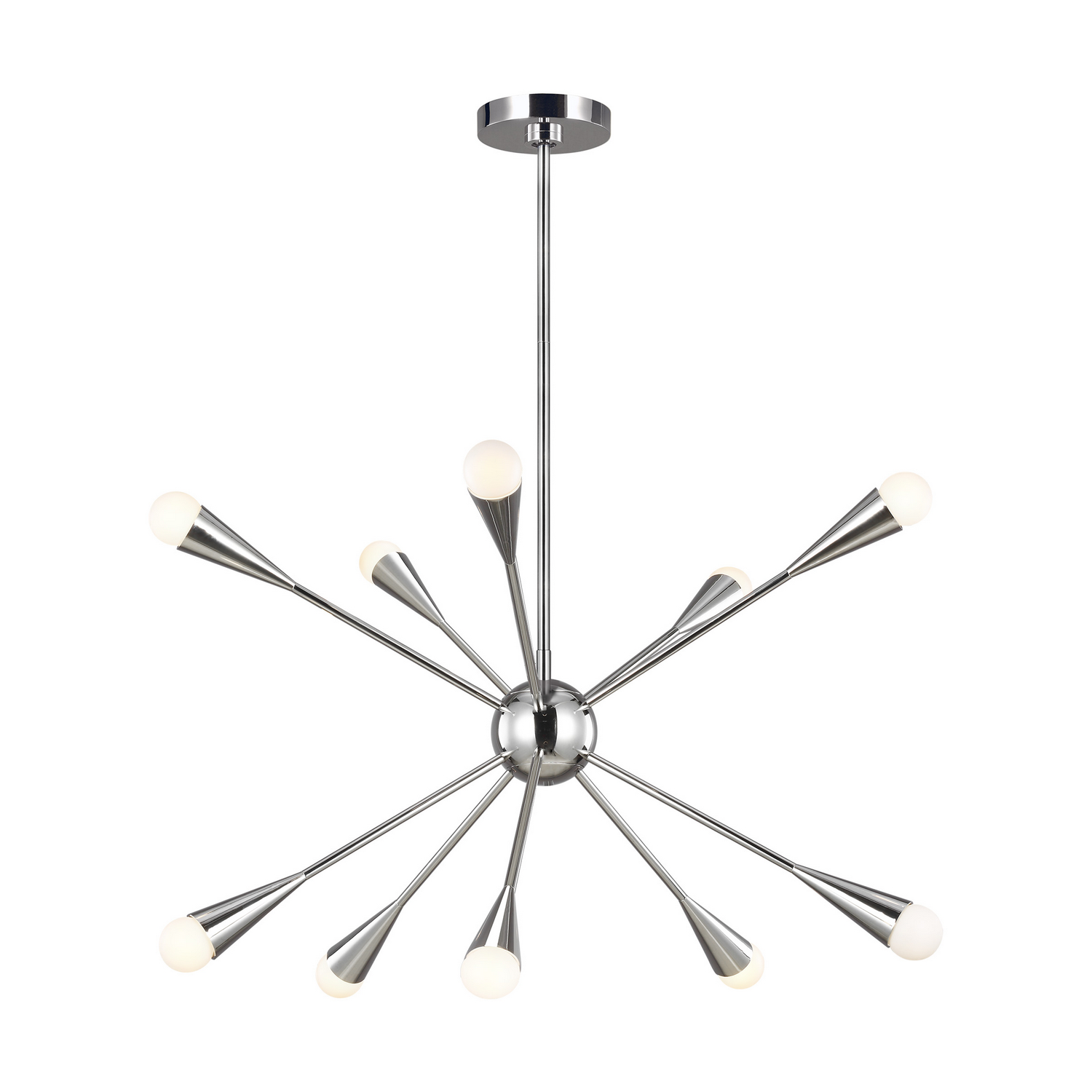 Visual Comfort Studio Jax 10-Light Chandelier in Polished Nickel by Ellen Degenere