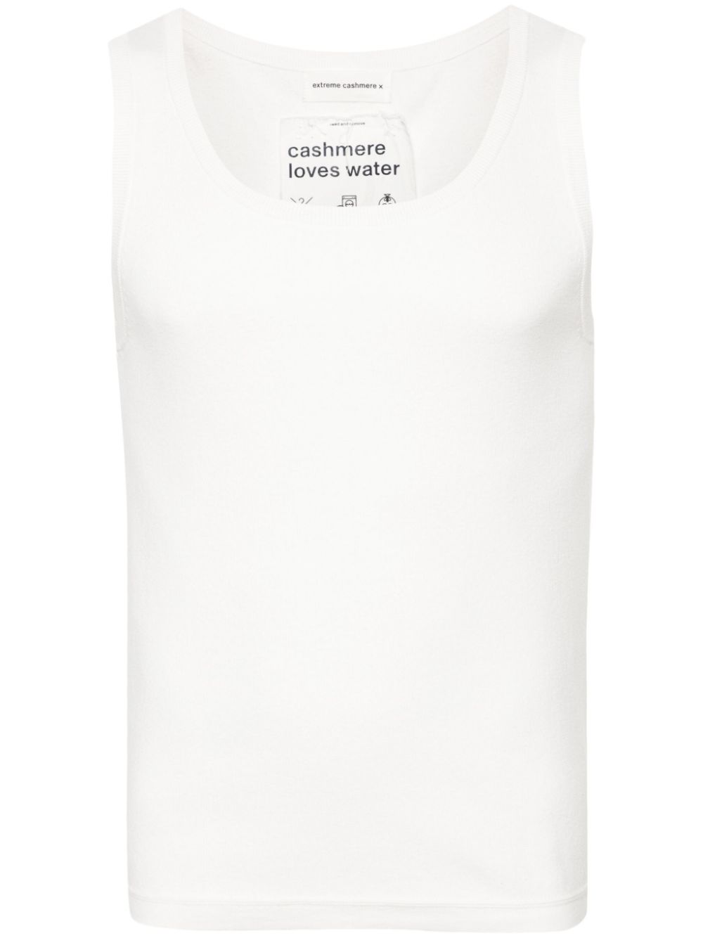 Nº333 fine-knit tank top - White
