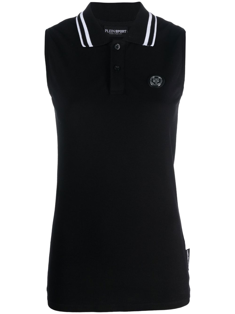 Sleeveless polo shirt - Black