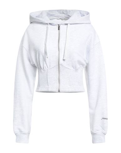 Woman Sweatshirt Light grey Size S Cotton, Elastane