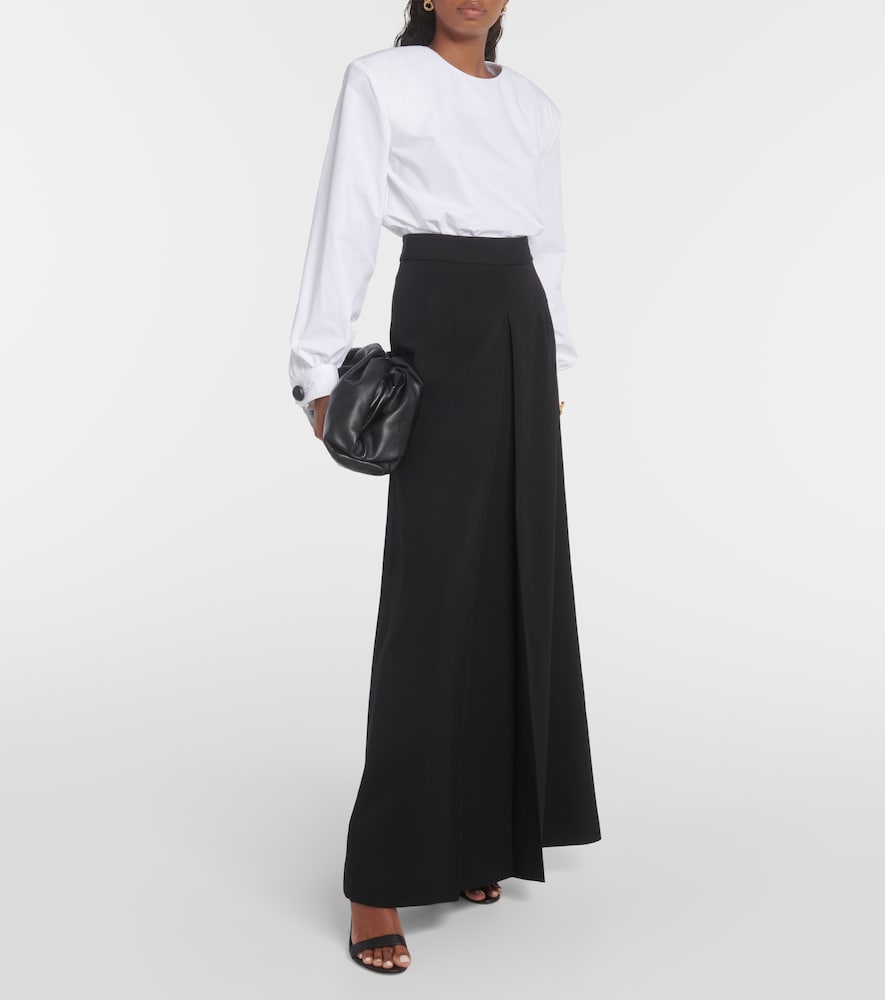 Wool maxi skirt