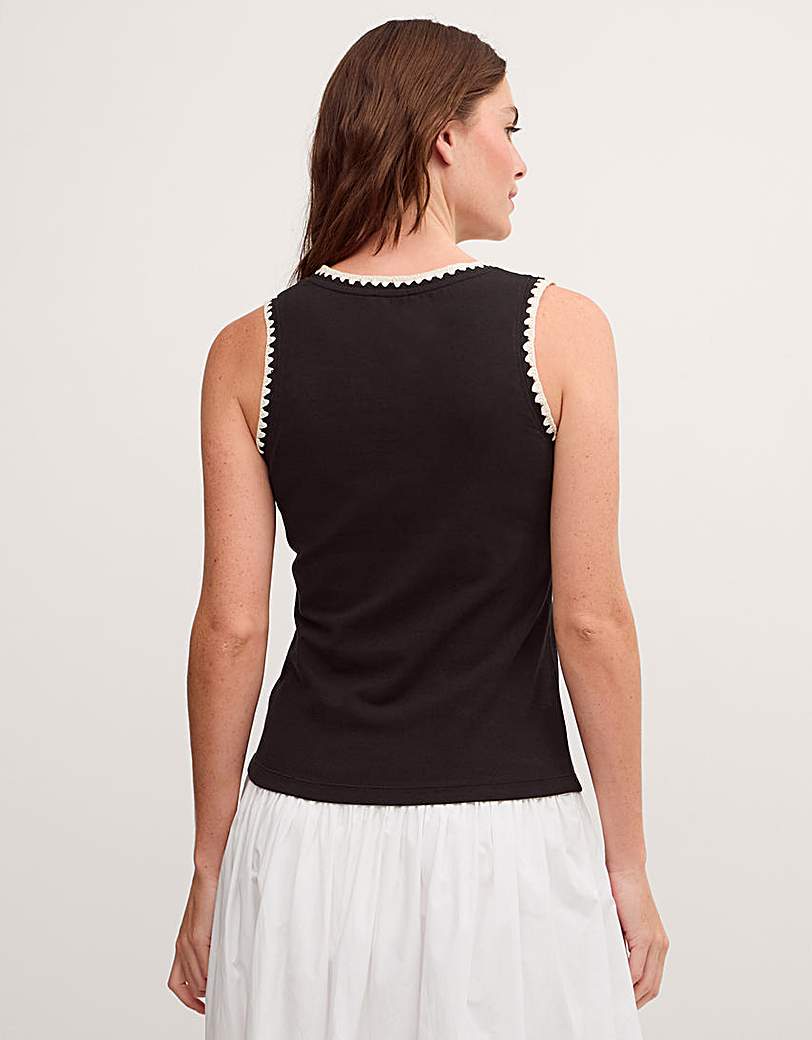 Monsoon Teri Contrast Stitch Jersey Top
