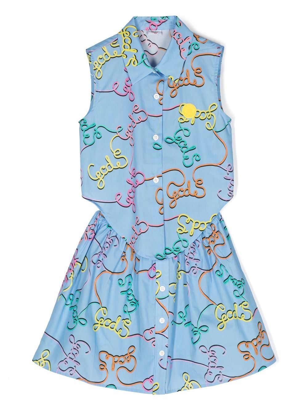 All-over logo-print set - Blue