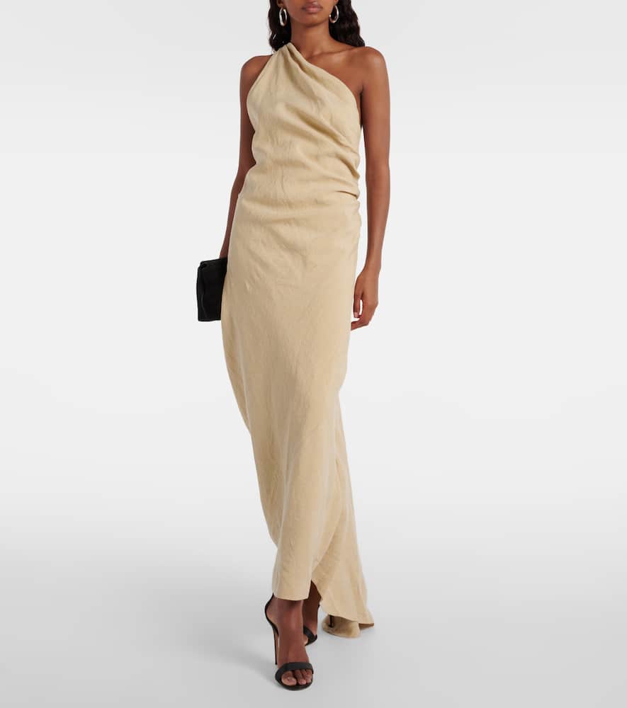TOVE 여성 Riya one-shoulder linen maxi dress