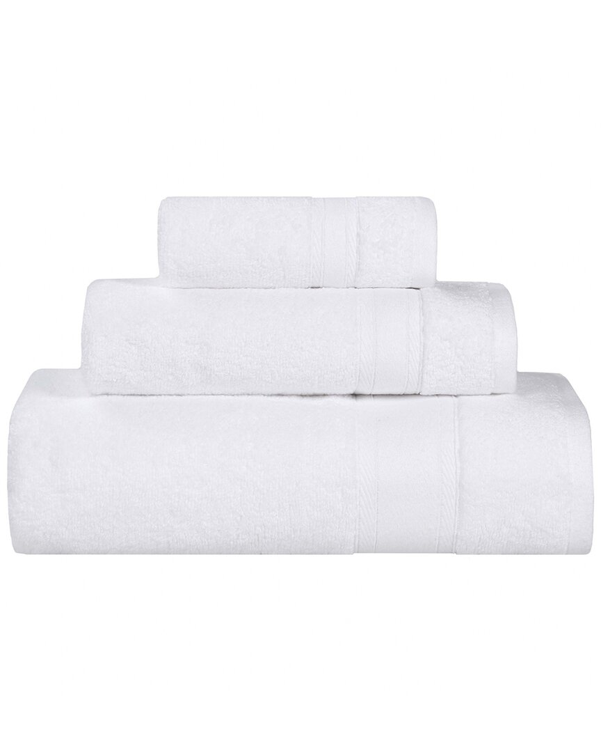 Belmont Zero Twist Cotton Medium Weight Soft Absorbent 3pc Towel Set