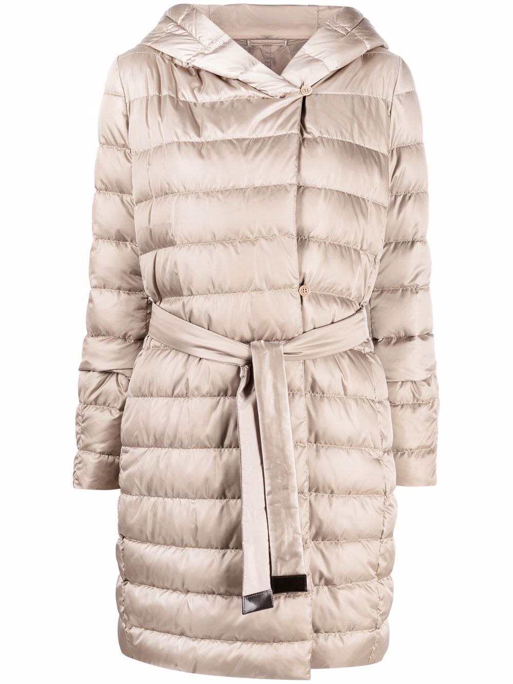 Padded belted coat - Neutrals
