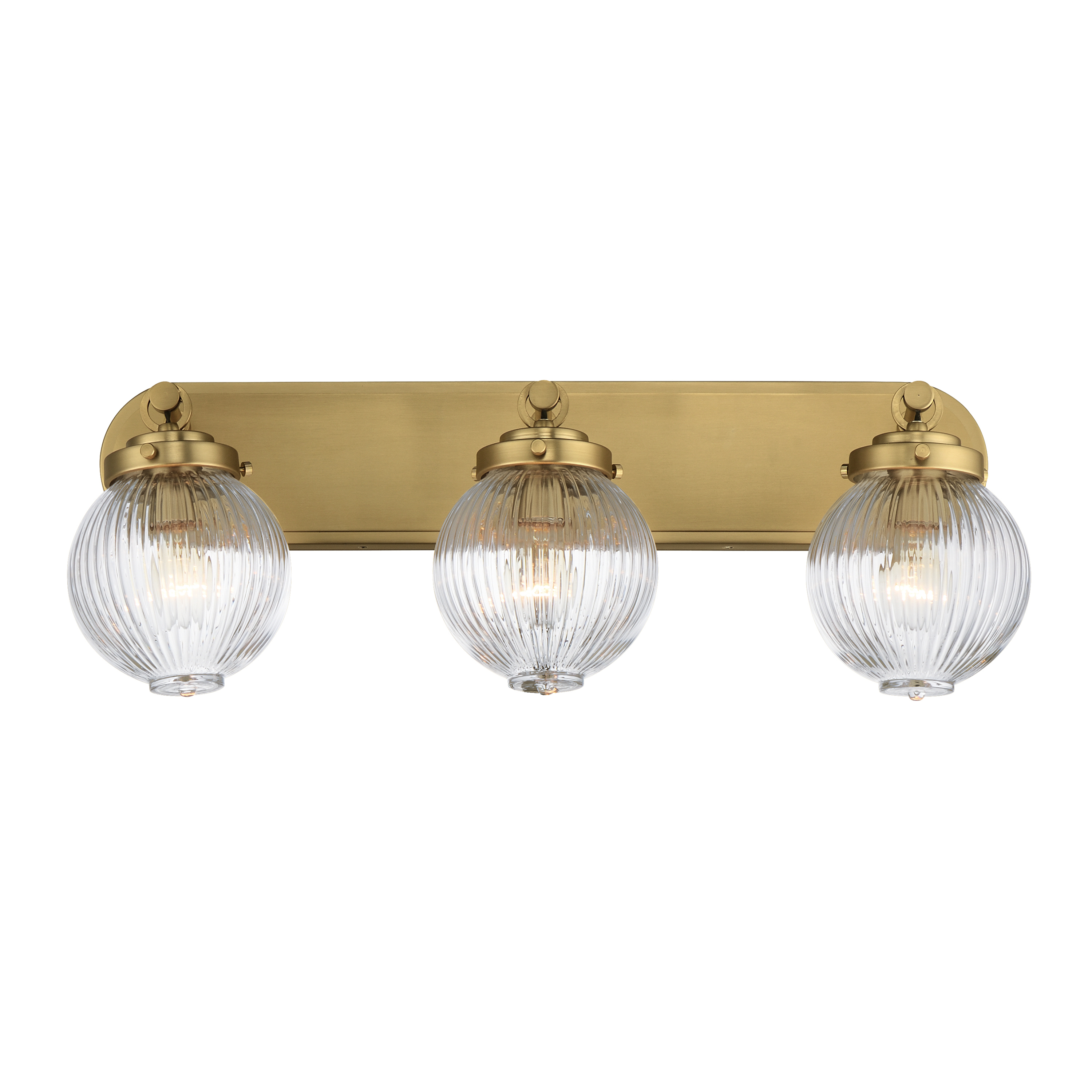 Satin Brass Bathroom Vanity Light from the Kasbah Collection