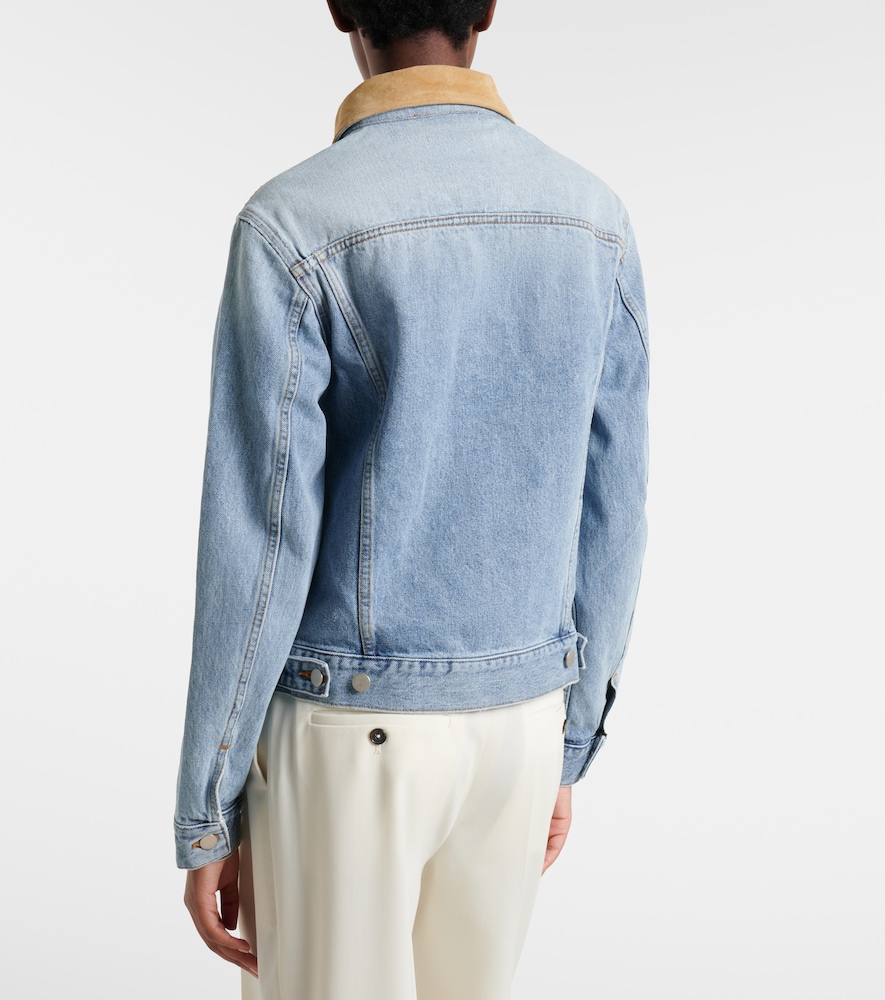 Róhe Suede-trimmed denim jacket