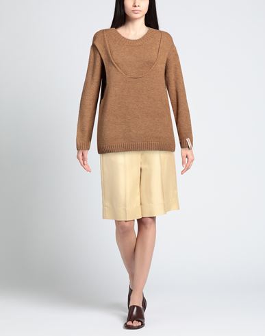 Mar De Margaritas Woman Sweater Camel Size S Acrylic, Polyamide, Polyester, Viscose, Wool