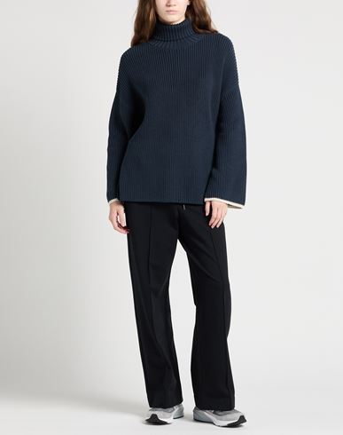Woman Turtleneck Navy Size L Cotton, Ecobrass