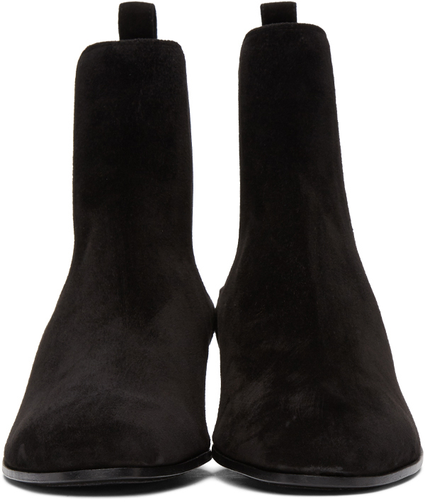 Black Suede Cole Chelsea Boots