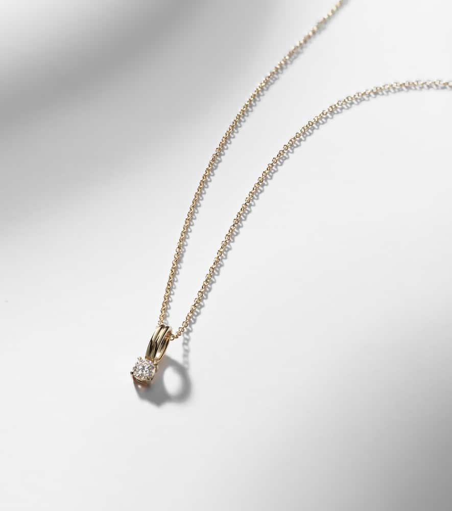 14kt gold charm necklace with diamonds