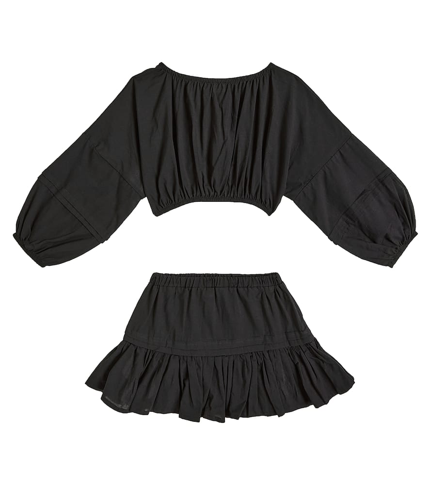 Cotton top and skirt set
