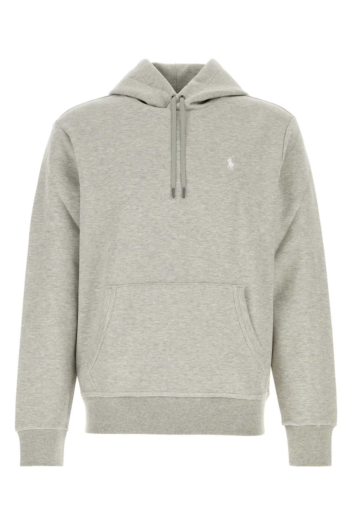 Cotton-Blend Hoodie — Gray