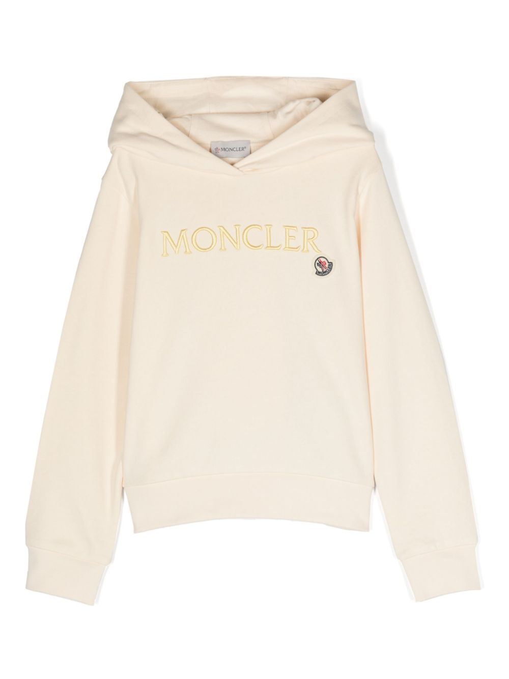Logo-embroidered cotton hoodie - Neutrals