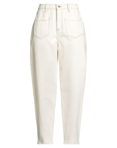 Woman Pants Ivory Size 28 Cotton