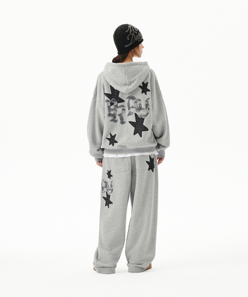 PRAY APPLIQUE SWEAT PANT GREY