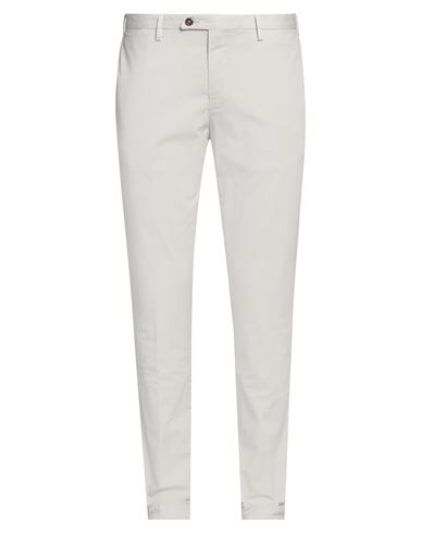 Man Pants Light grey Size 40 Cotton, Elastane