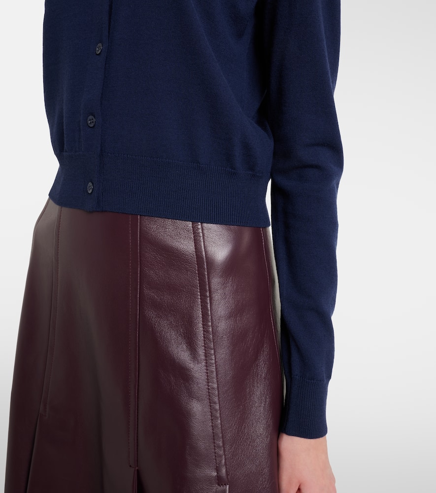 Cropped wool cardigan