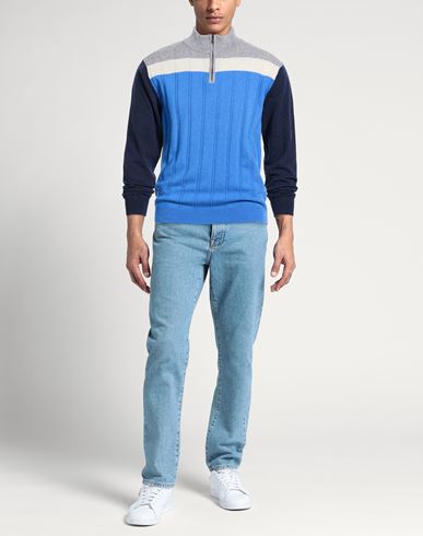 Man Sweater Azure Size L Wool