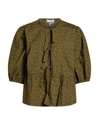 Woman Shirt Military green Size 20 Organic cotton