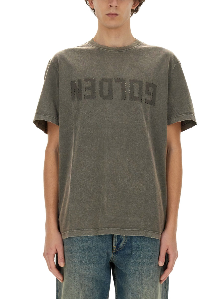 Distressed Crew Neck T-Shirt