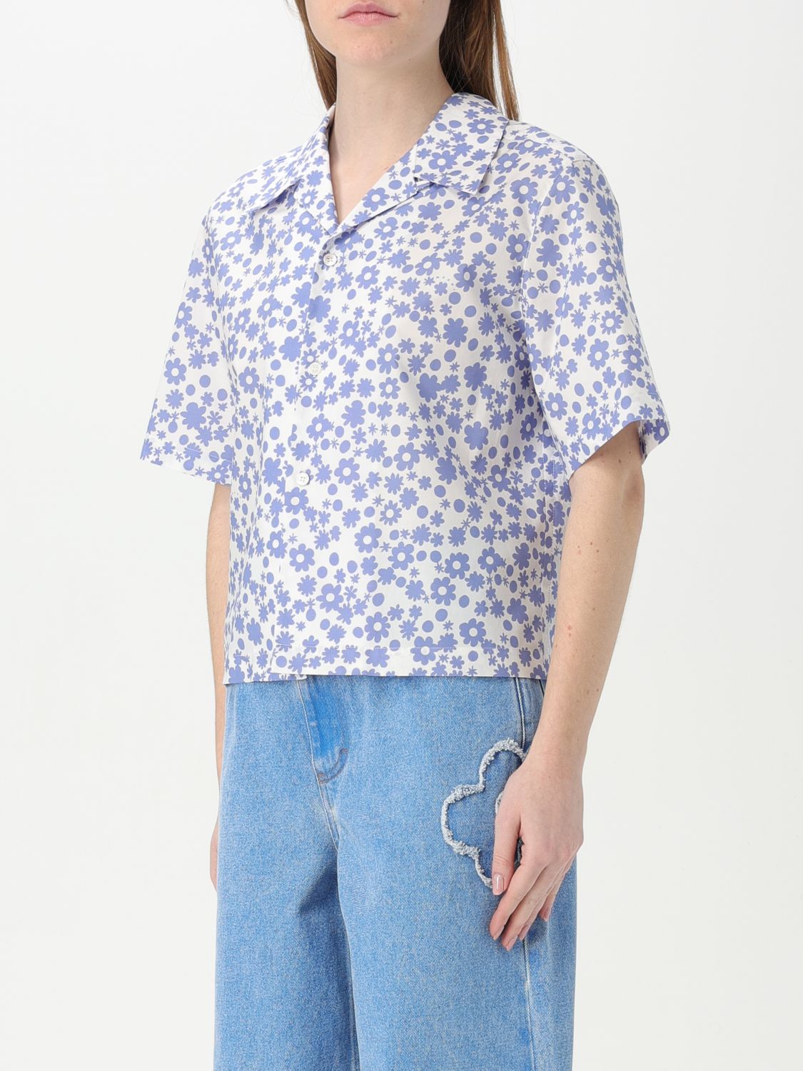 Floral-print shirt - Purple