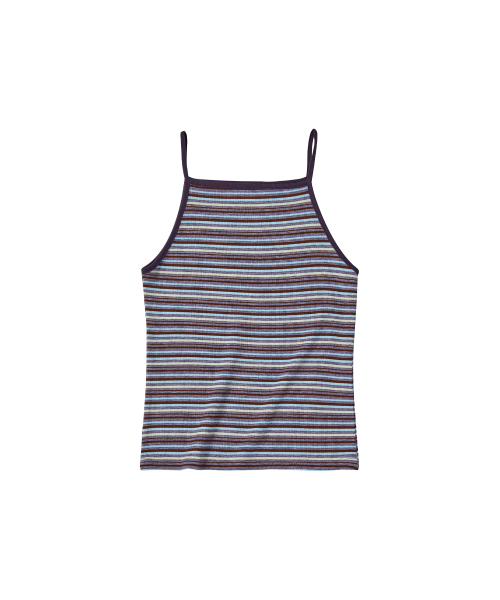 W STRIPE CONTRAST SLEEVELESS