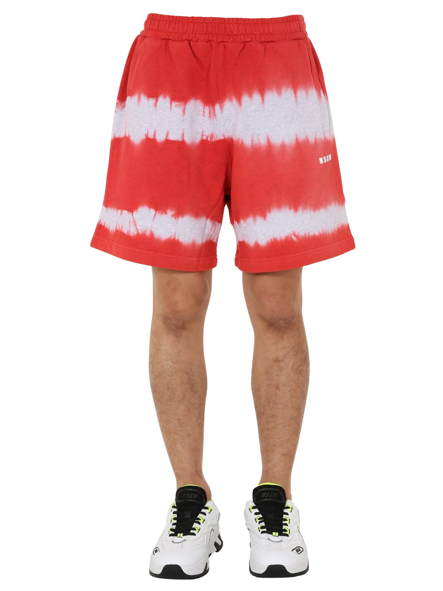 Tie-dye track shorts