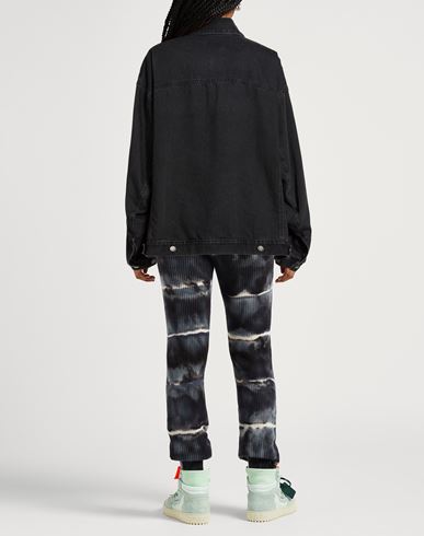 Woman Denim outerwear Black Size M Cotton, Lyocell