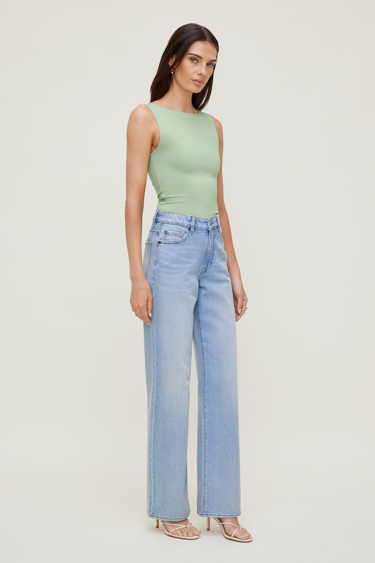 Nola Sculpt Tank Top - Green - Women Clothing