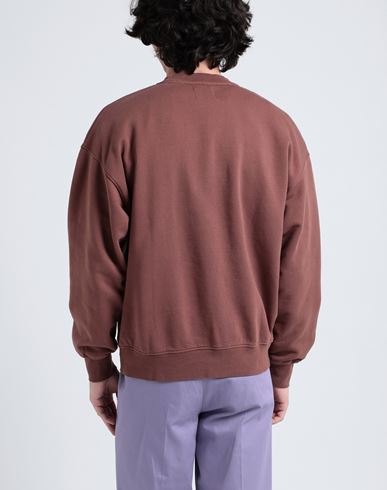 Organic Oversized Crew Sweatshirt Brown