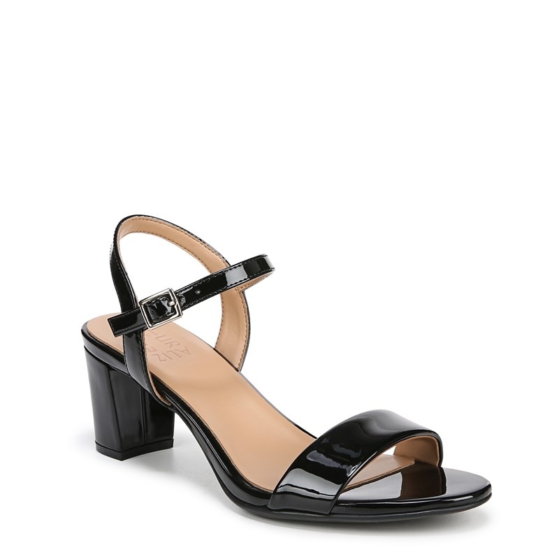 Women's Bristol Dress Sandals (Black Patent Faux Leather)