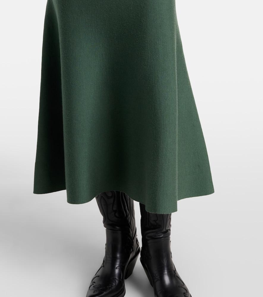 Freddie wool, cashmere, and silk midi skirt