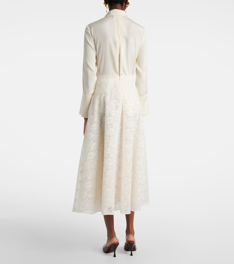 Avena embroidered midi skirt