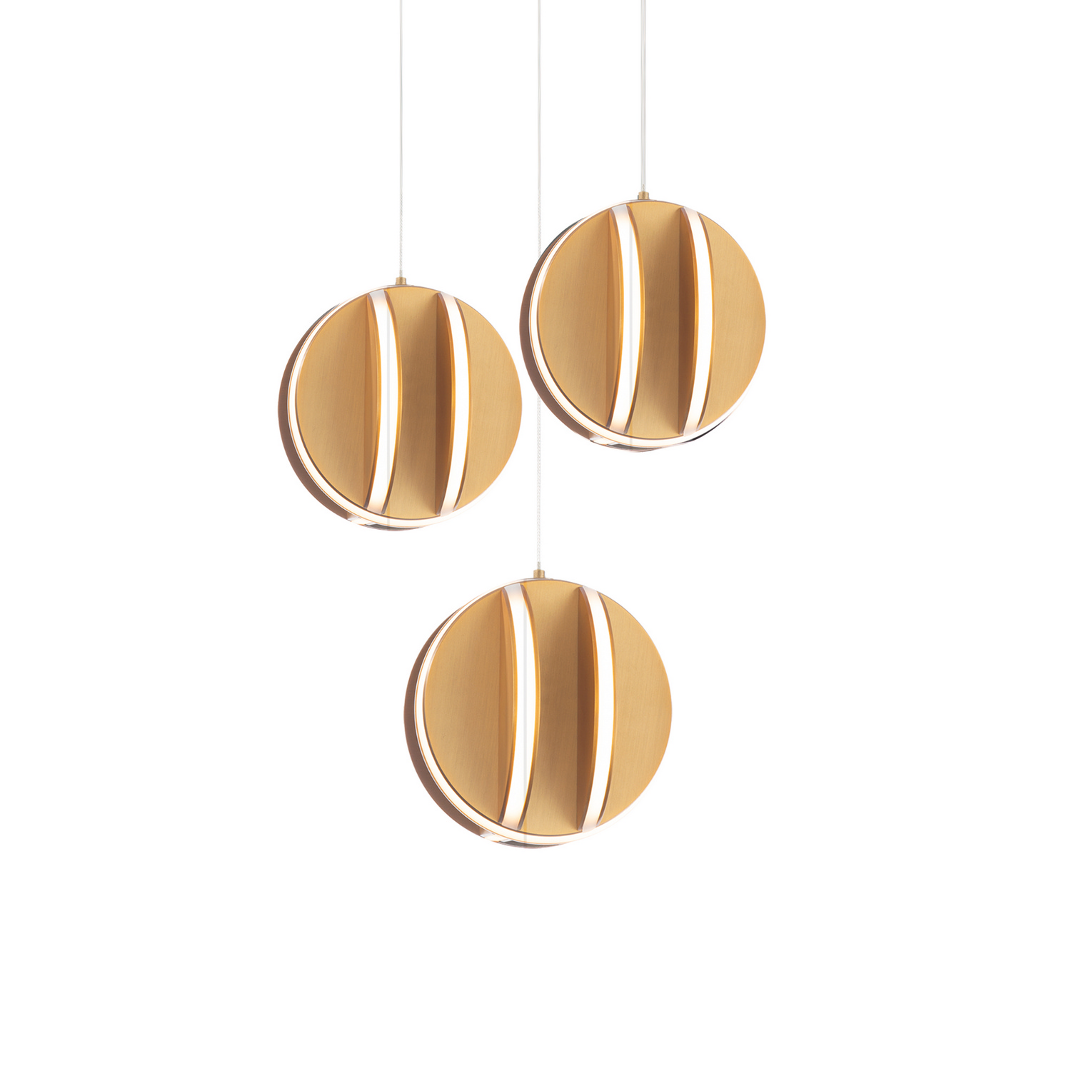 Aged Brass LED Chandelier from the Carillion Collection