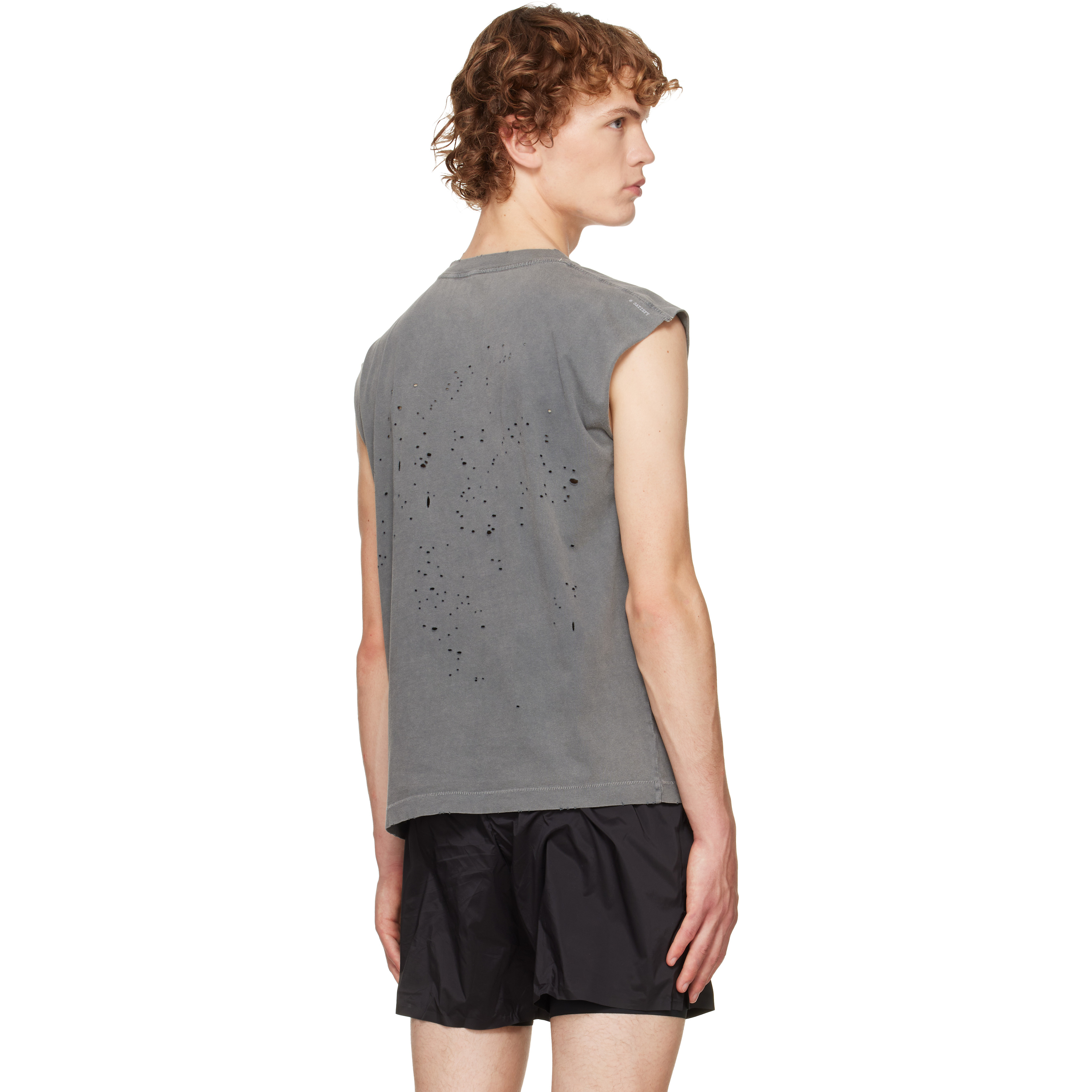 Gray MothTech Muscle Tank Top