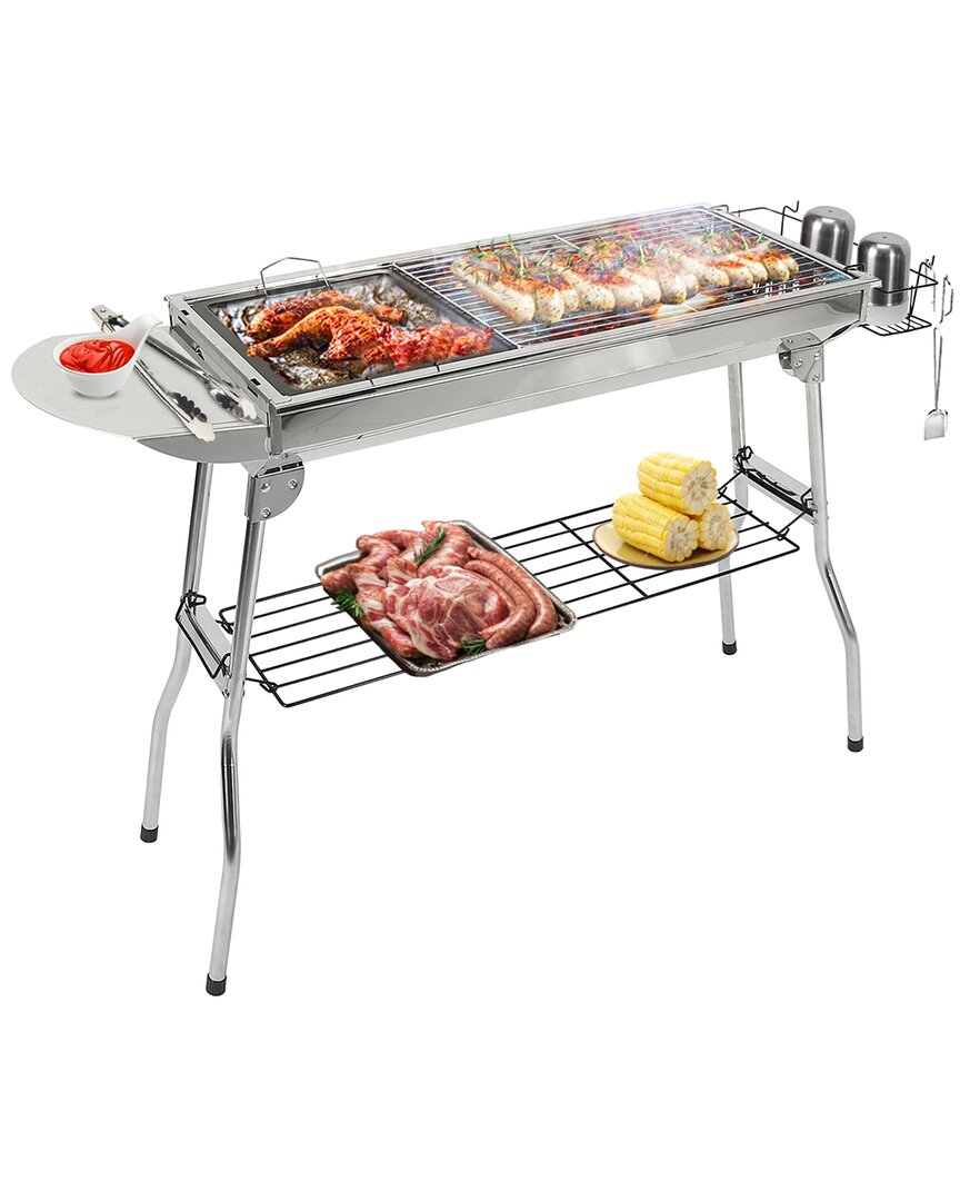 LakeForest Foldable Portable Stainless Steel BBQ Grill
