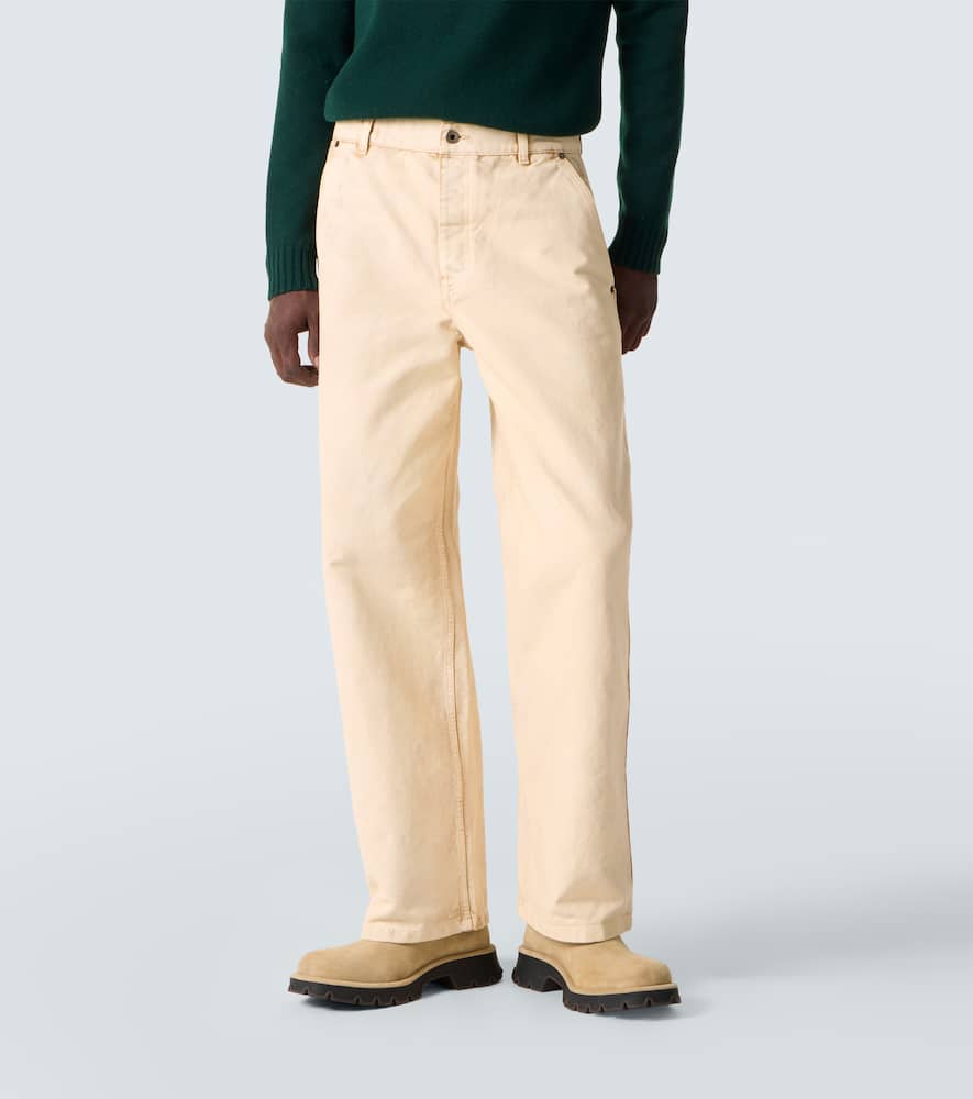 Cotton straight pants
