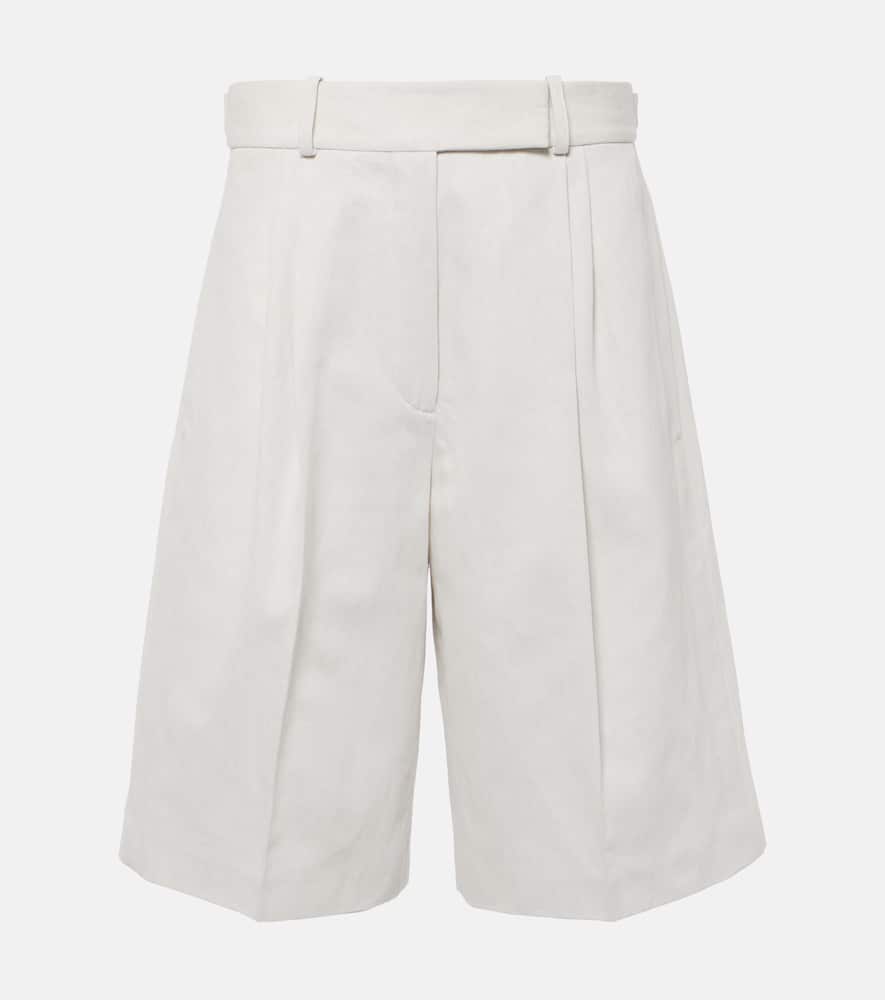 Jenny cotton and linen Bermuda shorts