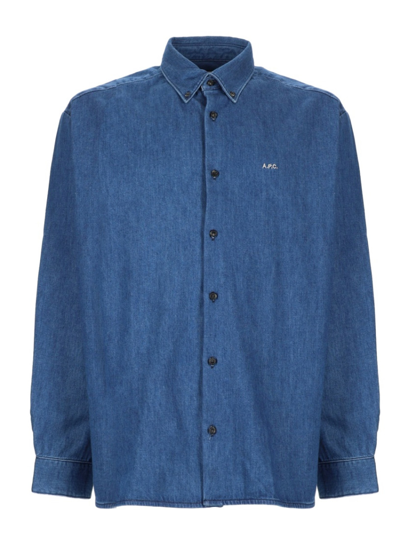 A. P.C. Men's Mathias Shirt Size: Small in Blue