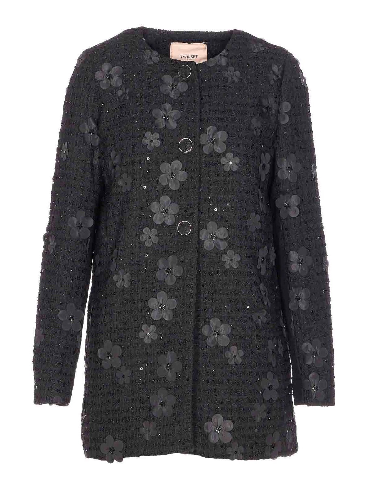 Black Jacket Frontal Buttons Closure