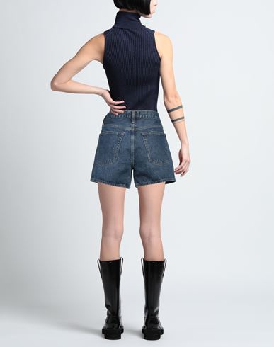 Agolde Woman Denim shorts Blue Size 24 Cotton
